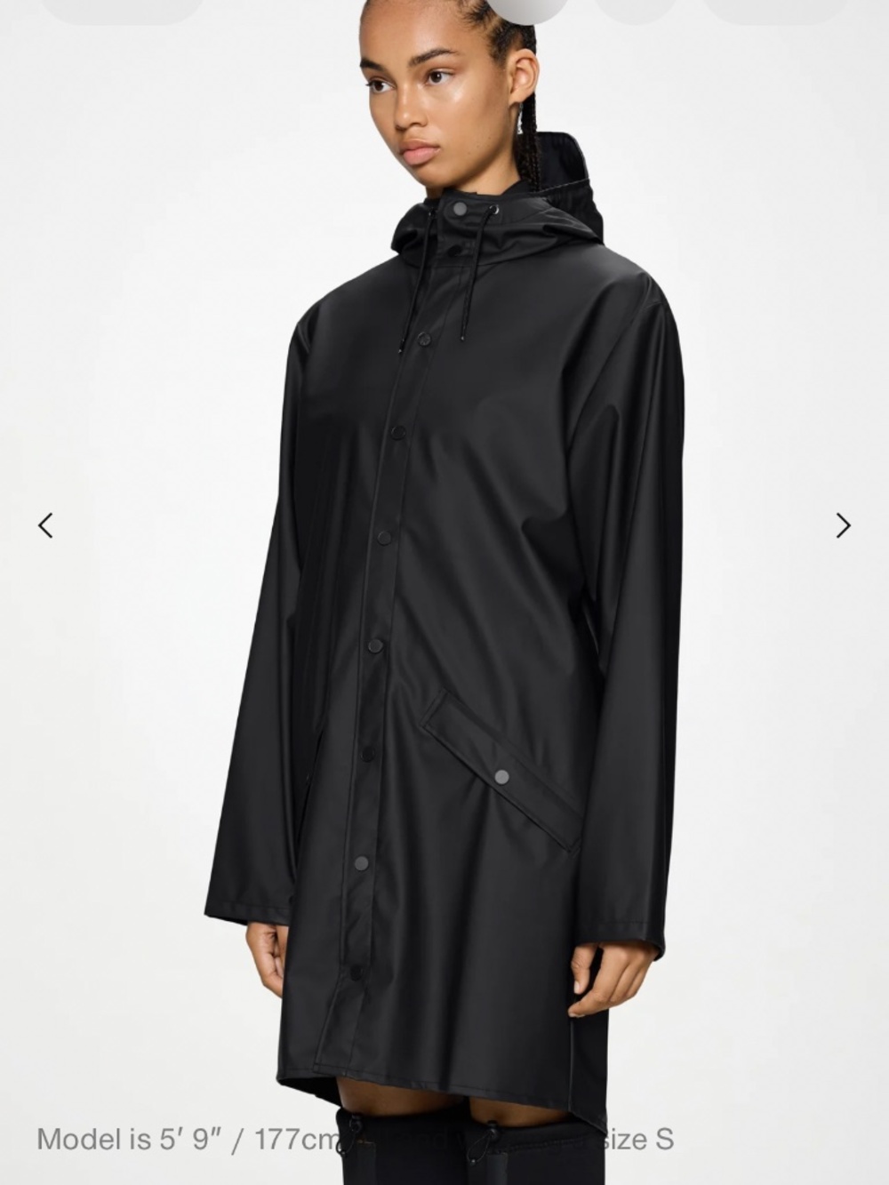 NWT Rains Black Jacket XS - Picture 2 of 3